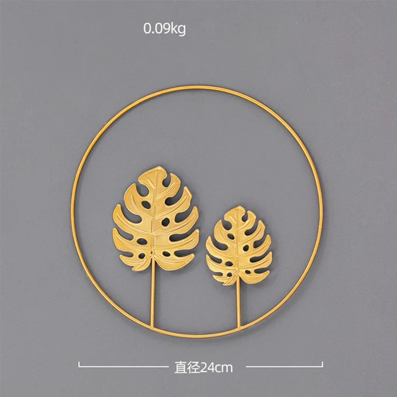 Elegant Gold Metal Wall Art – Nature-Inspired Modern Decor