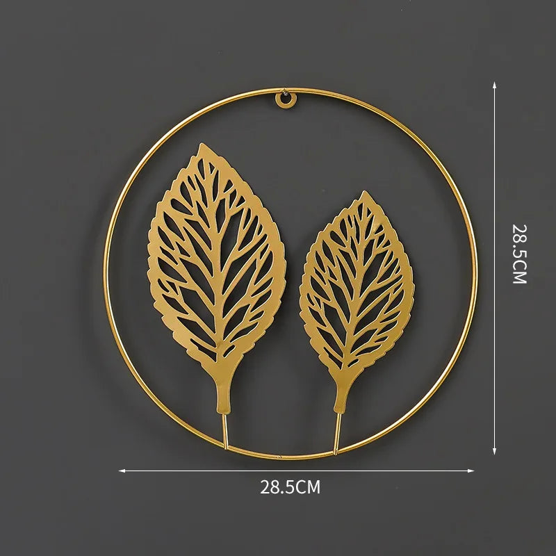 Elegant Gold Metal Wall Art – Nature-Inspired Modern Decor