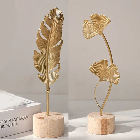 Golden Leaves Sculpture