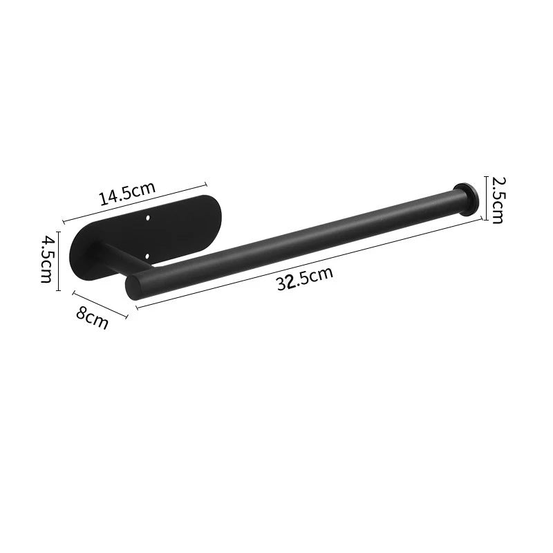 Modern Stainless Steel Wall-Mount Paper Towel Holder – No-Drill Design