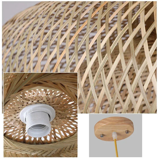 Zen Glow Bamboo Pendant Lamp