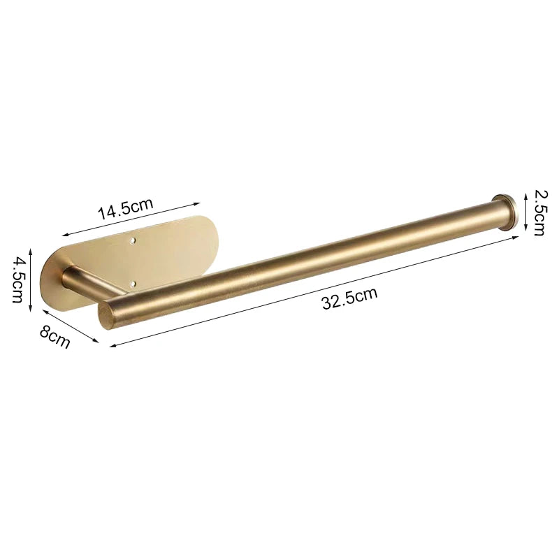Modern Stainless Steel Wall-Mount Paper Towel Holder – No-Drill Design