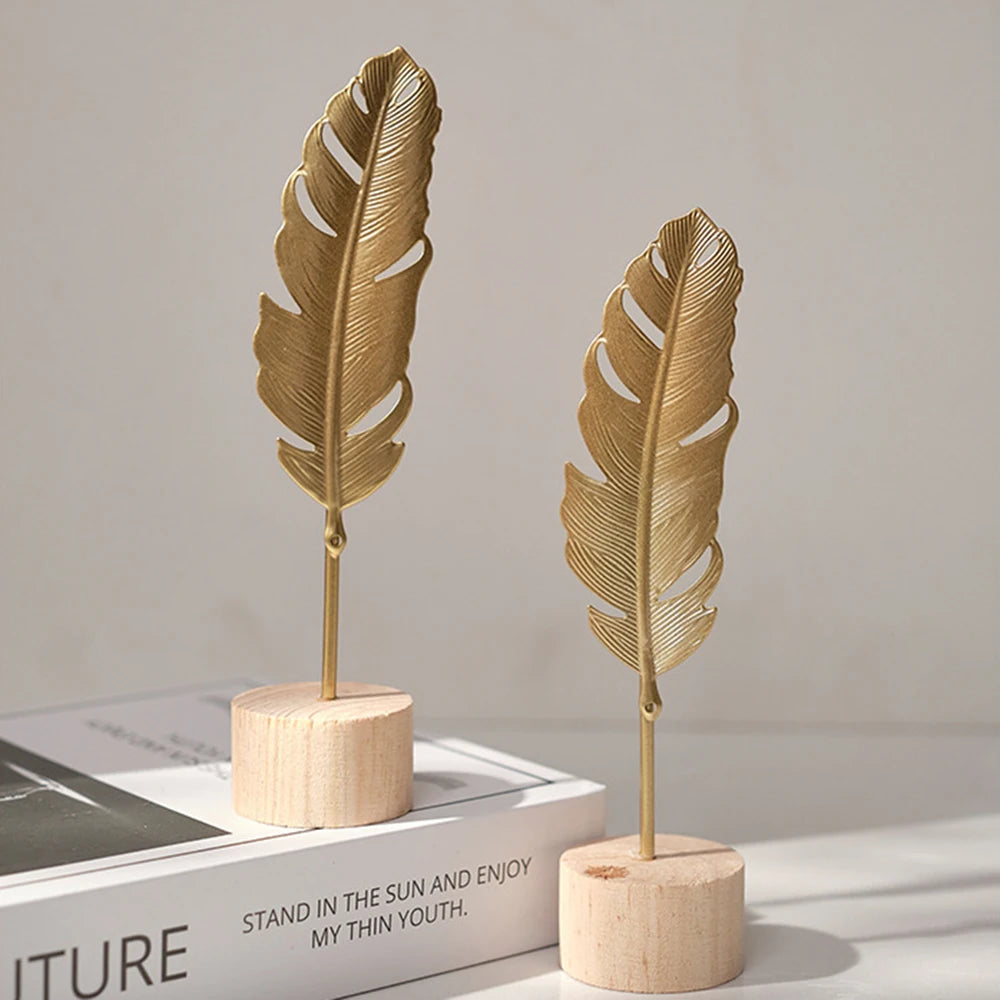 Golden Leaves Sculpture