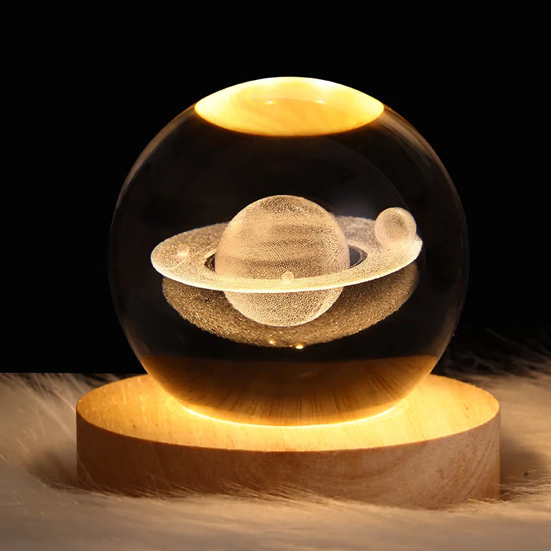 Luminous Crystal Galaxy Night Light – Elegant Moon & Nebula Projection Lamp