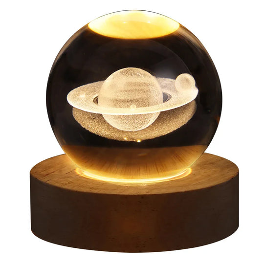 Luminous Crystal Galaxy Night Light – Elegant Moon & Nebula Projection Lamp