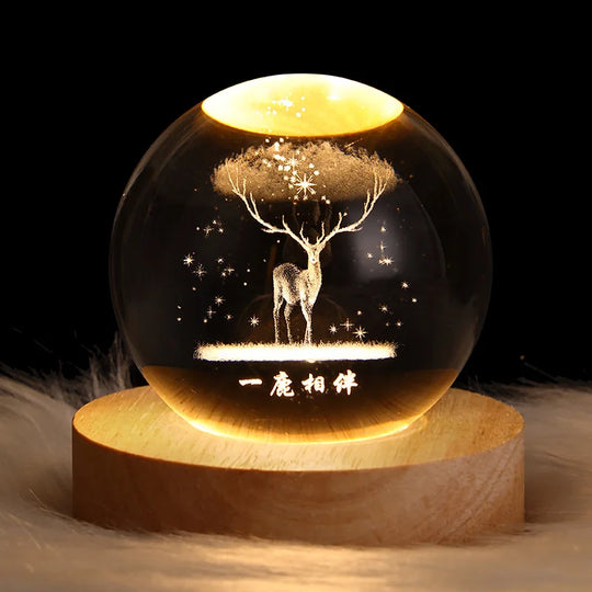 Luminous Crystal Galaxy Night Light – Elegant Moon & Nebula Projection Lamp