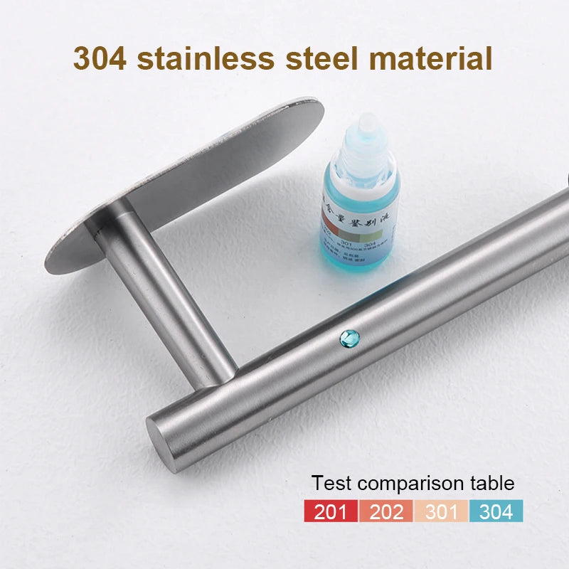 Modern Stainless Steel Wall-Mount Paper Towel Holder – No-Drill Design