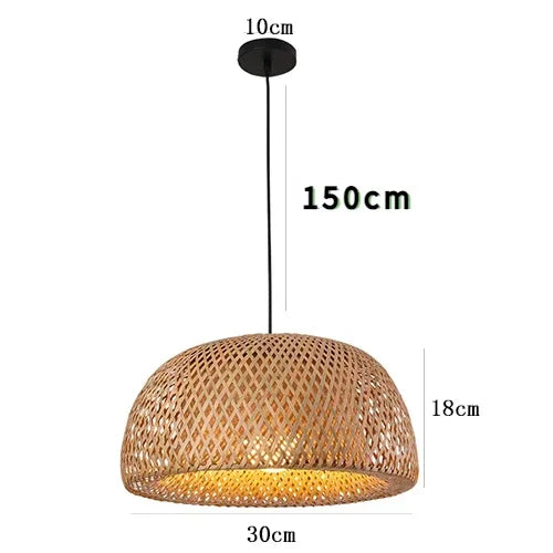 Zen Glow Bamboo Pendant Lamp