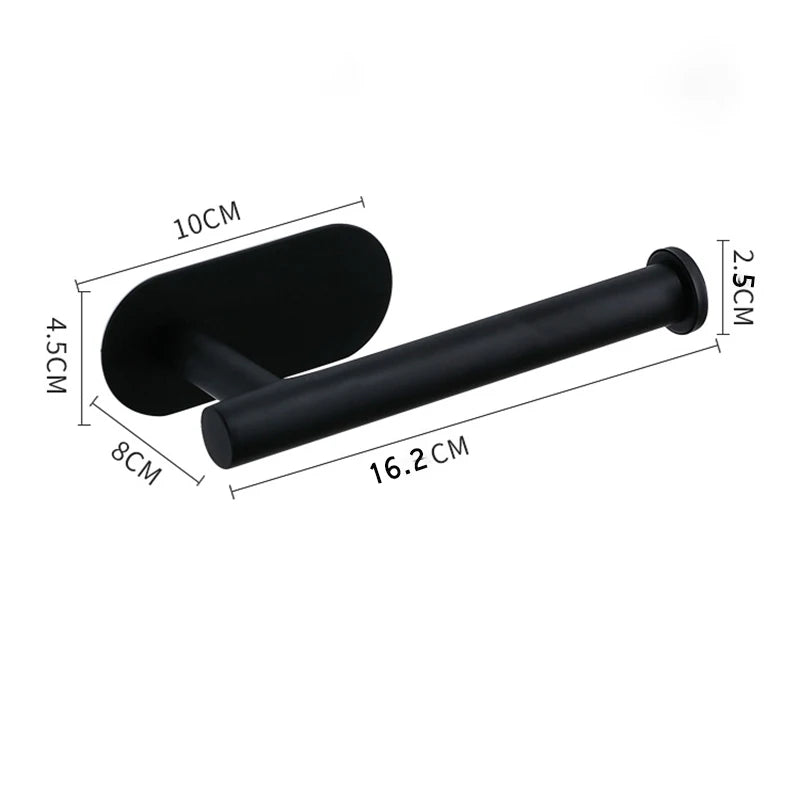 Modern Stainless Steel Wall-Mount Paper Towel Holder – No-Drill Design