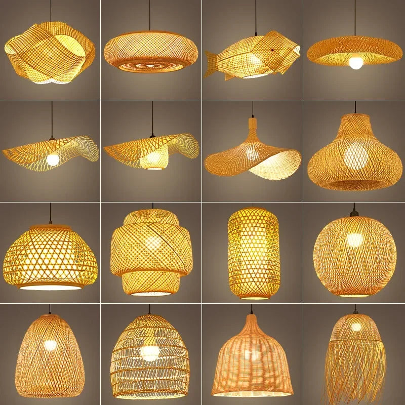 Zen Glow Bamboo Pendant Lamp