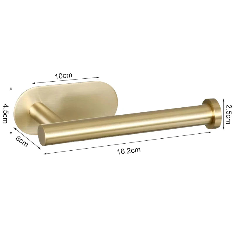 Modern Stainless Steel Wall-Mount Paper Towel Holder – No-Drill Design