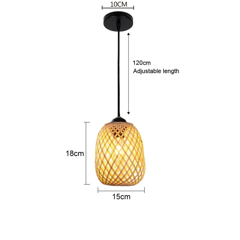 Zen Glow Bamboo Pendant Lamp