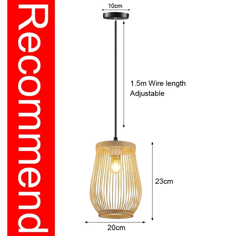 Zen Glow Bamboo Pendant Lamp