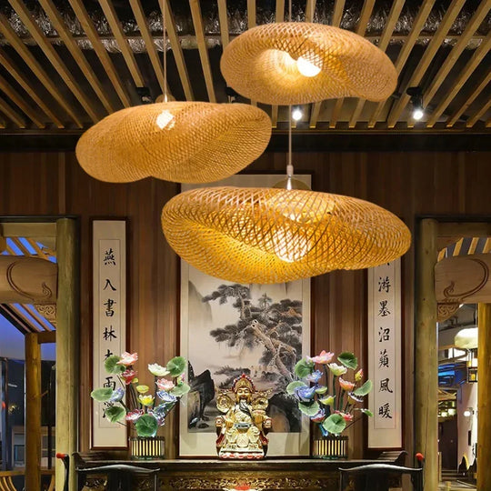 Zen Glow Bamboo Pendant Lamp